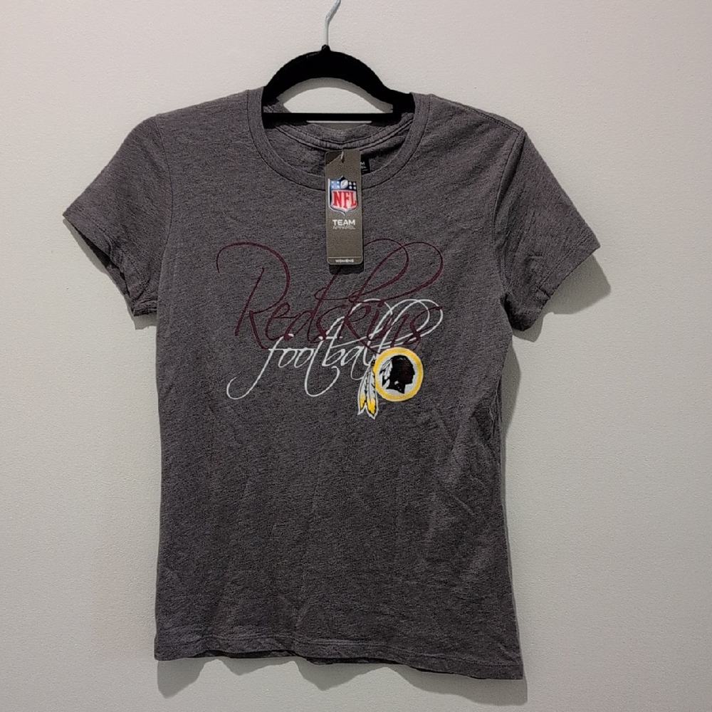 NFL Gray Redskins Football T-Shirt with Logo